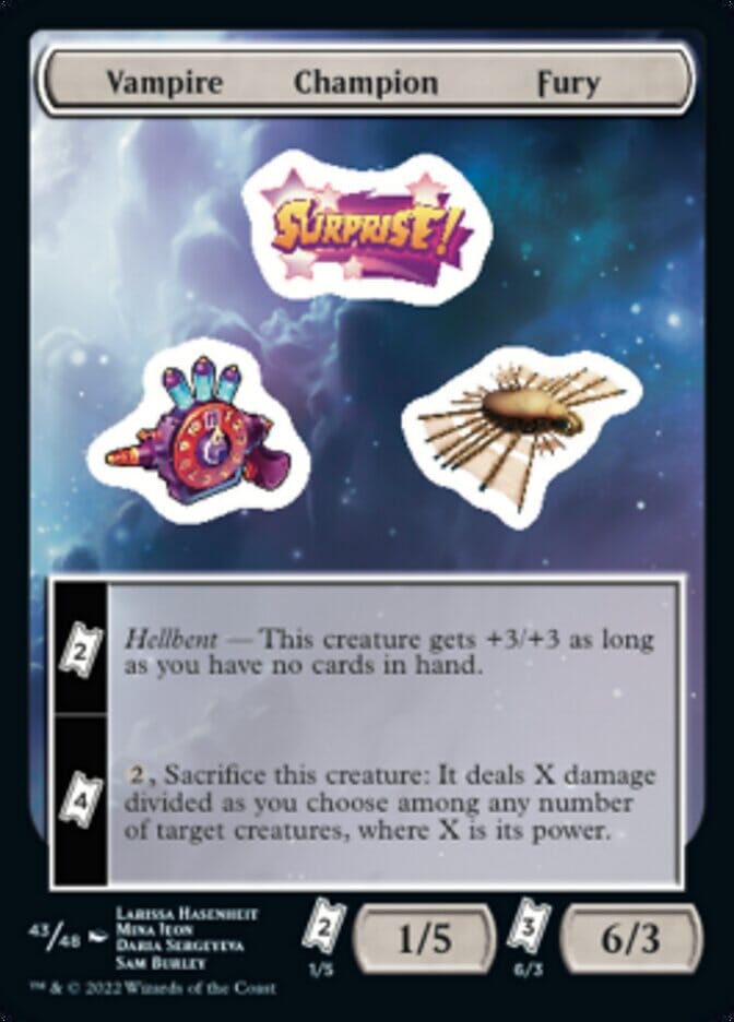 Vampire Champion Fury [Unfinity Stickers] MTG Single Magic: The Gathering  | Multizone: Comics And Games