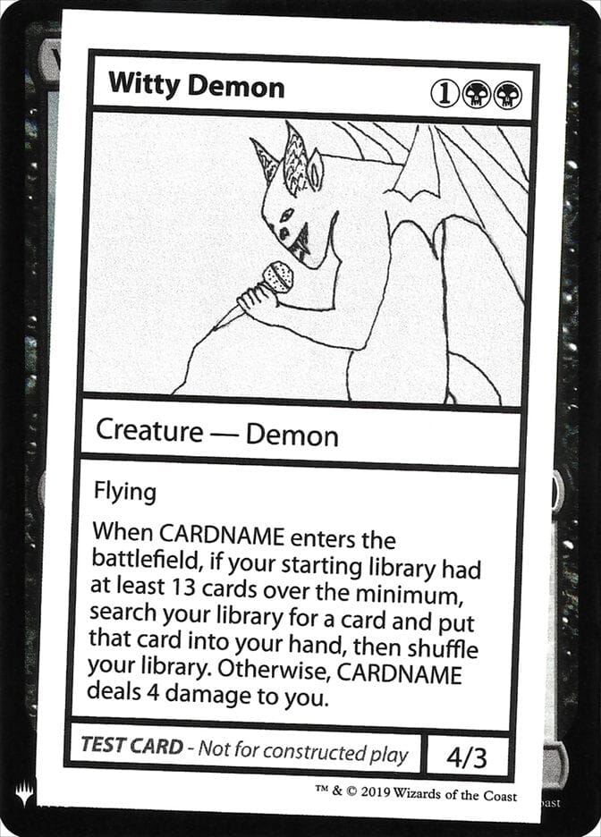 Witty Demon [Mystery Booster Playtest Cards] MTG Single Magic: The Gathering  | Multizone: Comics And Games