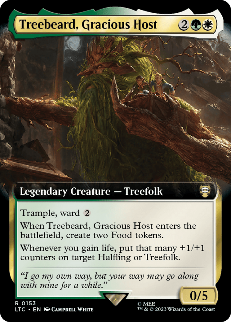 Treebeard, Gracious Host (Extended Art) [The Lord of the Rings: Tales of Middle-Earth Commander] MTG Single Magic: The Gathering  | Multizone: Comics And Games