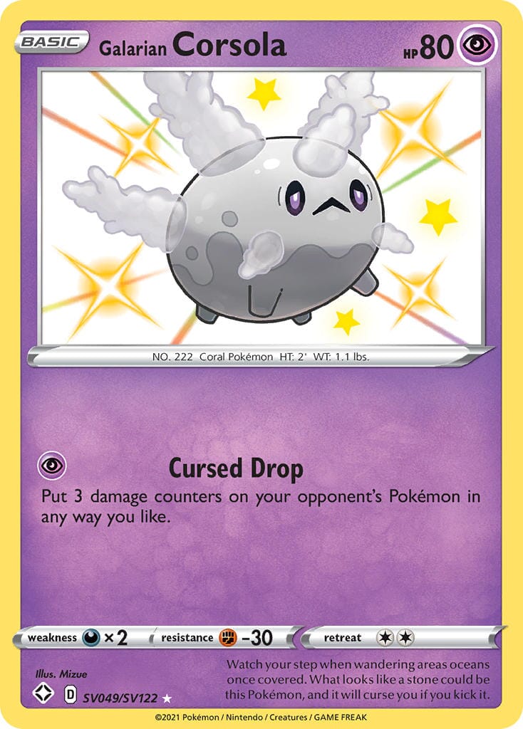 Galarian Corsola (SV049/SV122) [Sword & Shield: Shining Fates] Pokemon Single Pokémon  | Multizone: Comics And Games