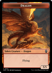 Dragon (Ripple Foil) // Treasure Double-Sided Token [Modern Horizons 3 Commander Tokens] MTG Single Magic: The Gathering  | Multizone: Comics And Games