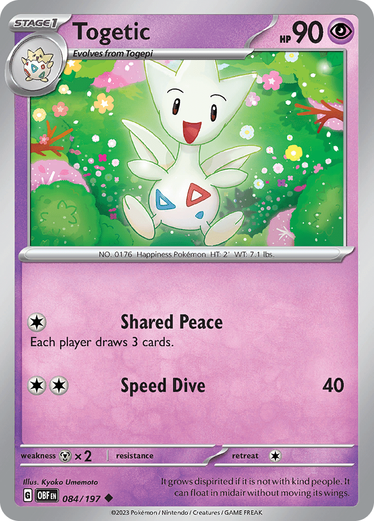 Togetic (084/197) [Scarlet & Violet: Obsidian Flames] Pokemon Single Pokémon  | Multizone: Comics And Games