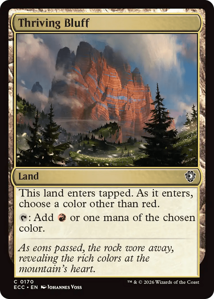 Thriving Bluff [Lorwyn Eclipsed Commander] MTG Single Magic: The Gathering  | Multizone: Comics And Games