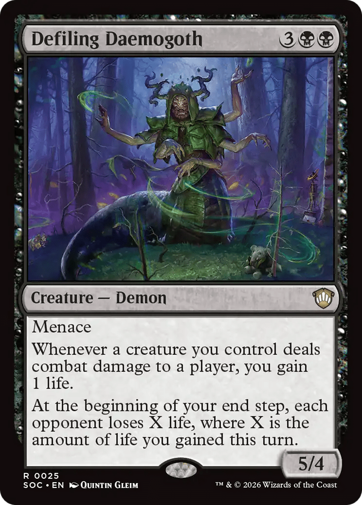 Defiling Daemogoth [Secrets of Strixhaven Commander] MTG Single Magic: The Gathering  | Multizone: Comics And Games