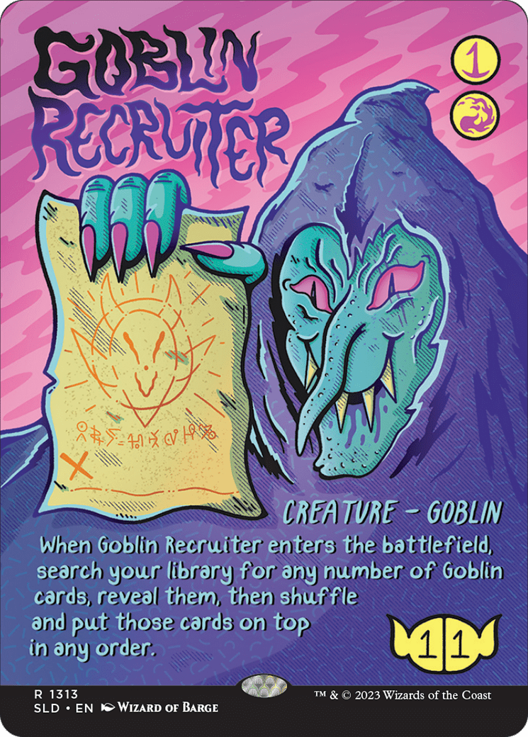 Goblin Recruiter (Rainbow Foil) [Secret Lair Drop Series] MTG Single Magic: The Gathering  | Multizone: Comics And Games