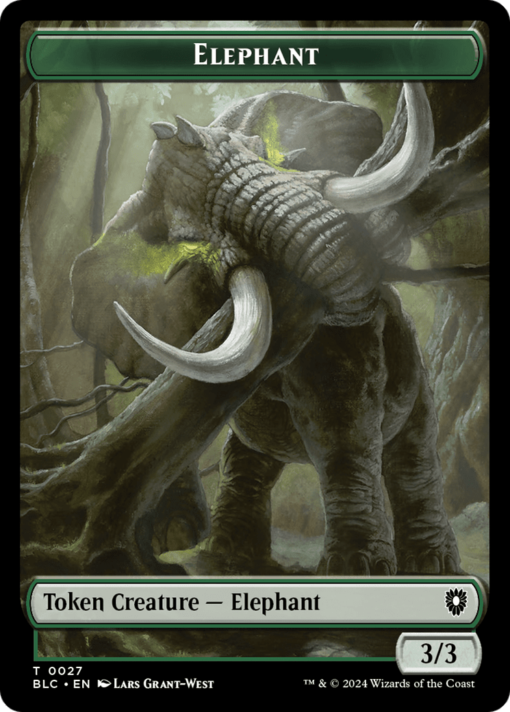 Elephant // Squid Double-Sided Token [Bloomburrow Commander Tokens] MTG Single Magic: The Gathering  | Multizone: Comics And Games