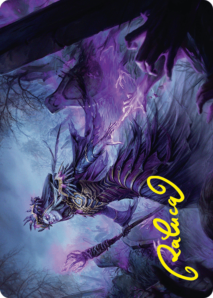 Zul Ashur, Lich Lord Art Card (10/54) (Gold-Stamped Signature) [Foundations Art Series] MTG Single Magic: The Gathering  | Multizone: Comics And Games