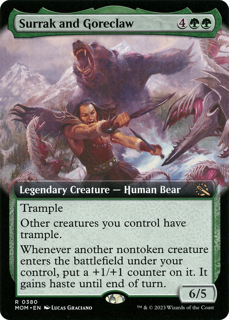 Surrak and Goreclaw (Extended Art) [March of the Machine] MTG Single Magic: The Gathering  | Multizone: Comics And Games