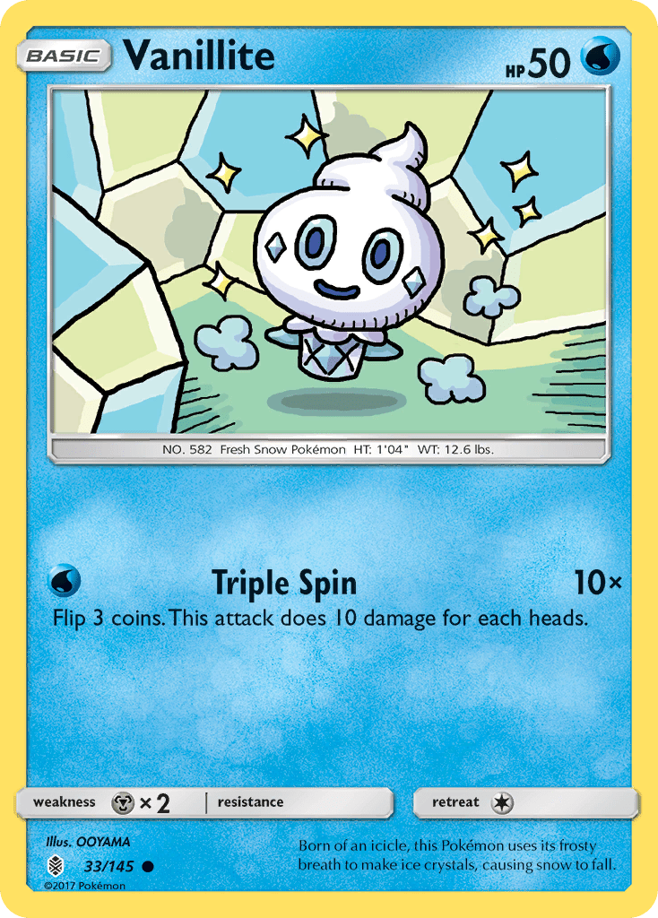 Vanillite (33/145) [Sun & Moon: Guardians Rising] Pokemon Single Pokémon  | Multizone: Comics And Games