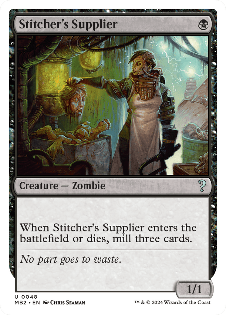 Stitcher's Supplier (White Border) [Mystery Booster 2] MTG Single Magic: The Gathering  | Multizone: Comics And Games