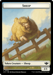 Treasure // Sheep Double-Sided Token [Outlaws of Thunder Junction Tokens] MTG Single Magic: The Gathering  | Multizone: Comics And Games
