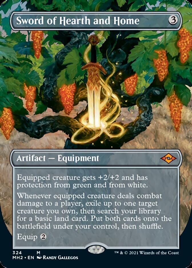 Sword of Hearth and Home (Borderless Alternate Art) [Modern Horizons 2] MTG Single Magic: The Gathering  | Multizone: Comics And Games
