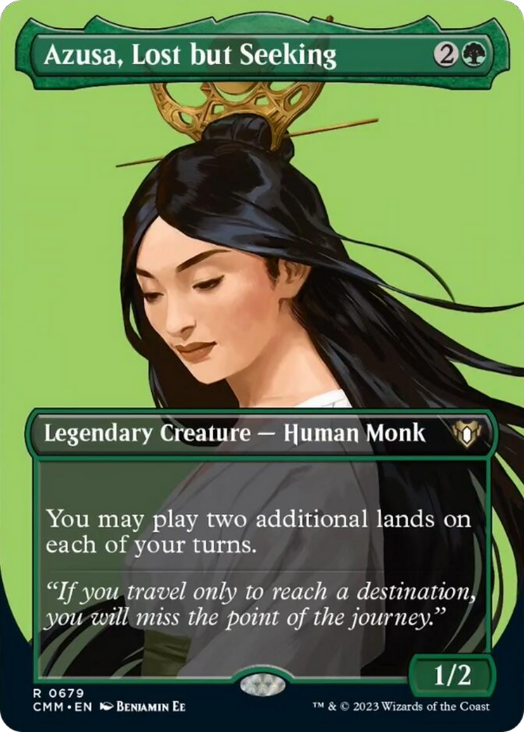 Azusa, Lost but Seeking (Borderless Profile) [Commander Masters] | Multizone: Comics And Games