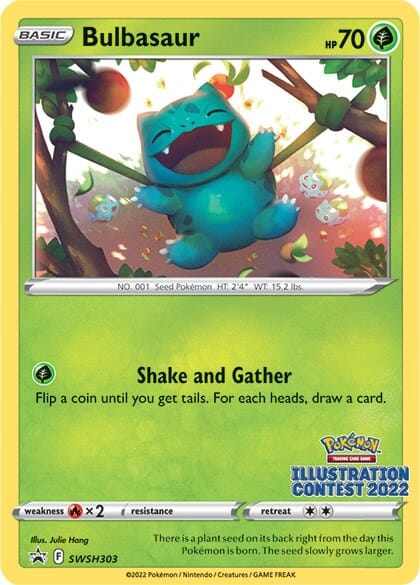 Bulbasaur (SWSH303) (Illustration Contest 2022) [Sword & Shield: Black Star Promos] Pokemon Single Pokémon  | Multizone: Comics And Games
