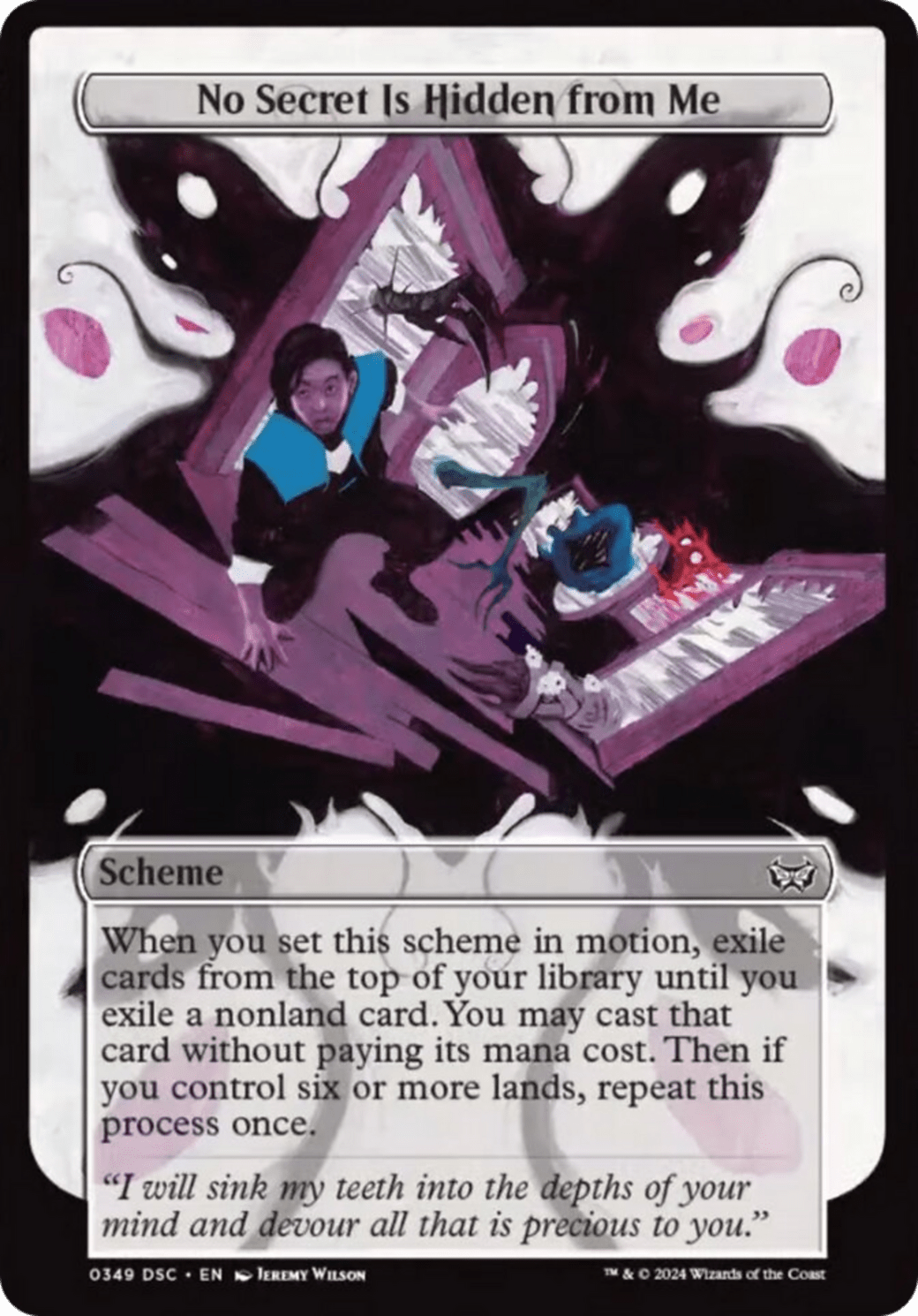 No Secret Is Hidden from Me (Full Art) [Duskmourn: Archenemy] MTG Single Magic: The Gathering  | Multizone: Comics And Games