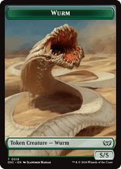 Wurm (0018) // Fractal Double-Sided Token [Duskmourn: House of Horror Commander Tokens] MTG Single Magic: The Gathering  | Multizone: Comics And Games