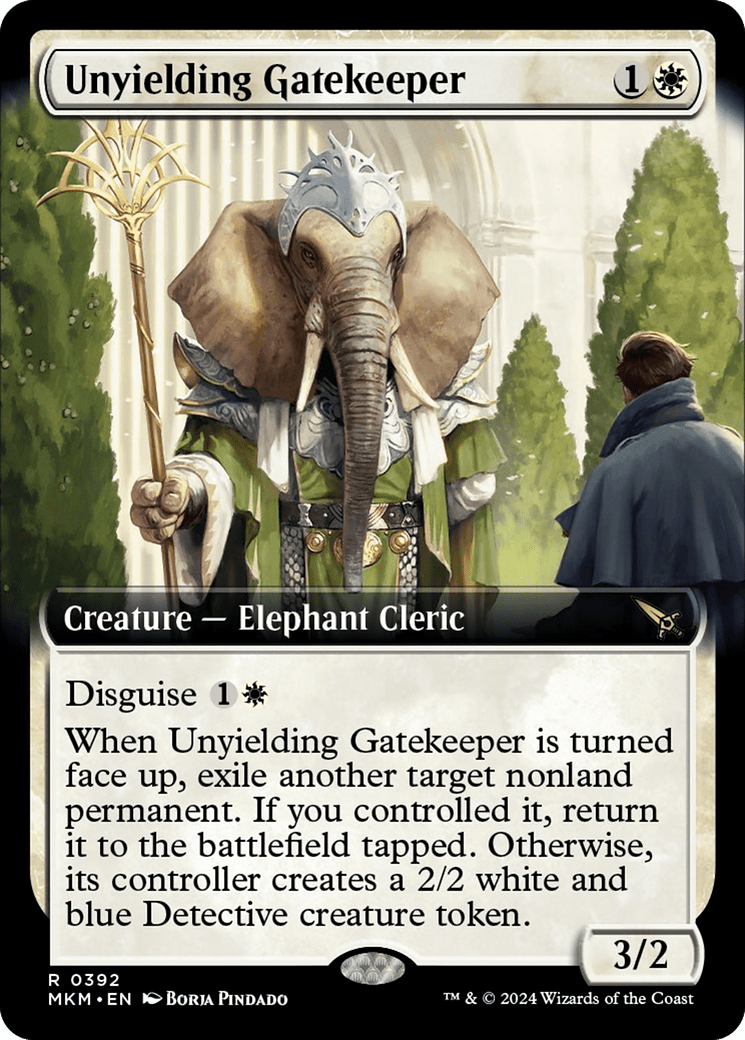 Unyielding Gatekeeper (Extended Art) [Murders at Karlov Manor] MTG Single Magic: The Gathering  | Multizone: Comics And Games