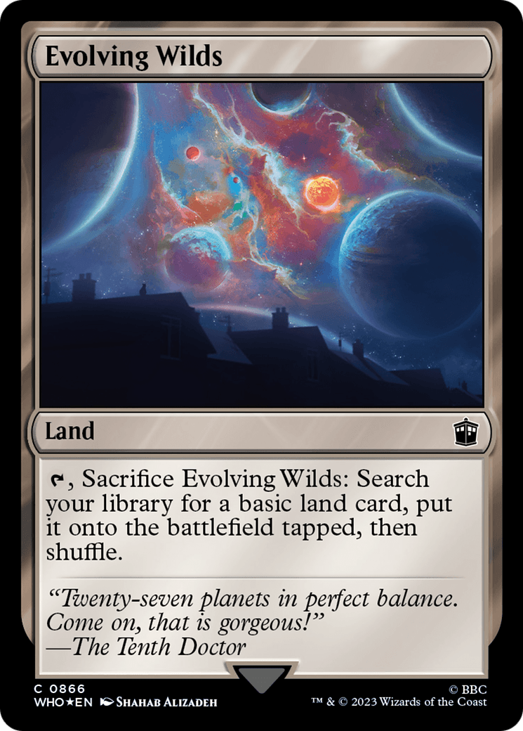 Evolving Wilds (Surge Foil) [Doctor Who] MTG Single Magic: The Gathering  | Multizone: Comics And Games