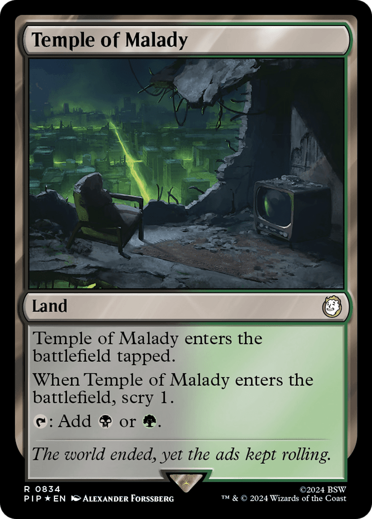 Temple of Malady (Surge Foil) [Fallout] MTG Single Magic: The Gathering  | Multizone: Comics And Games