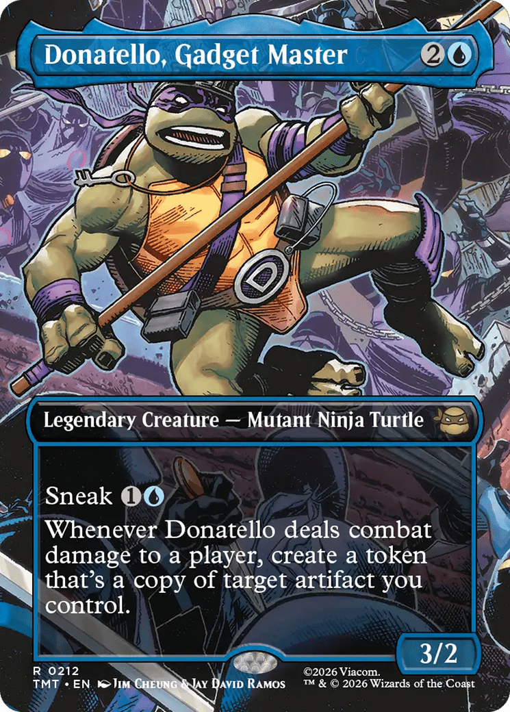 Donatello, Gadget Master (Borderless) [Teenage Mutant Ninja Turtles] MTG Single Magic: The Gathering  | Multizone: Comics And Games