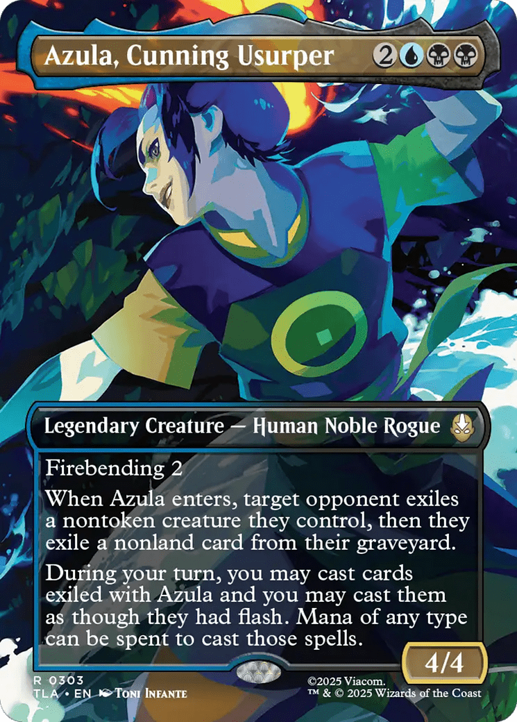 Azula, Cunning Usurper (Borderless) [Avatar: The Last Airbender] MTG Single Magic: The Gathering  | Multizone: Comics And Games