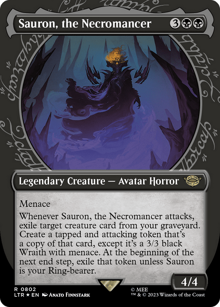 Sauron, the Necromancer (Showcase) (Surge Foil) [The Lord of the Rings: Tales of Middle-Earth] MTG Single Magic: The Gathering  | Multizone: Comics And Games