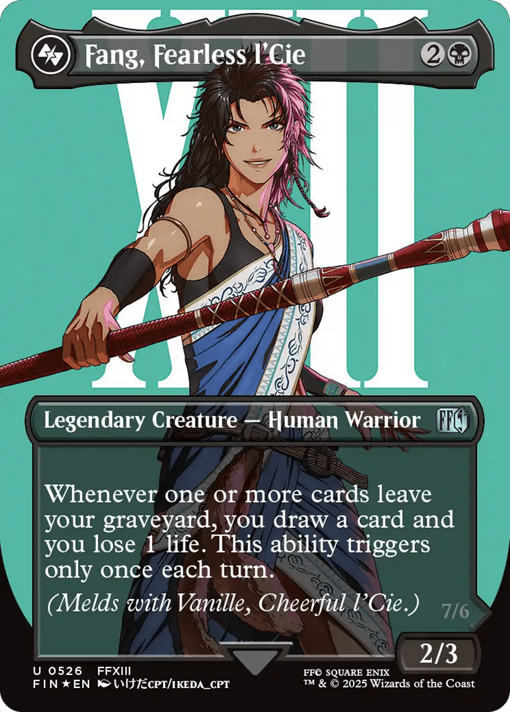 Fang, Fearless l'Cie (Borderless) (Surge Foil) [FINAL FANTASY] MTG Single Magic: The Gathering  | Multizone: Comics And Games