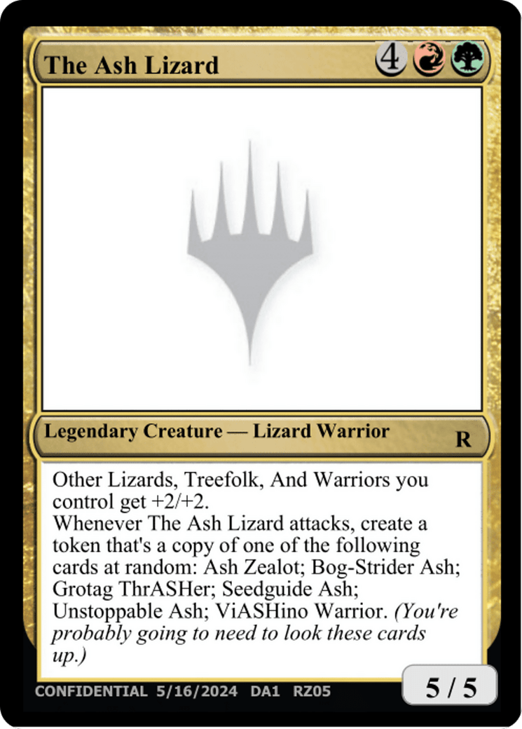 The Ash Lizard [Unknown Event] | Multizone: Comics And Games