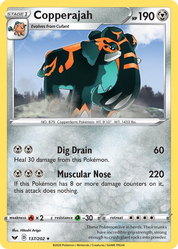 Copperajah (137/202) (GameStop Exclusive) (Blister Exclusive) [Sword & Shield: Base Set] Pokemon Single Pokémon  | Multizone: Comics And Games