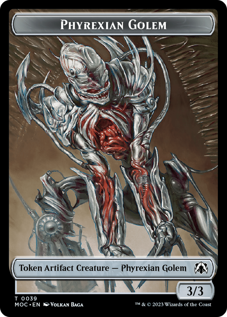 Phyrexian Golem // Phyrexian Horror Double-Sided Token [March of the Machine Commander Tokens] MTG Single Magic: The Gathering  | Multizone: Comics And Games