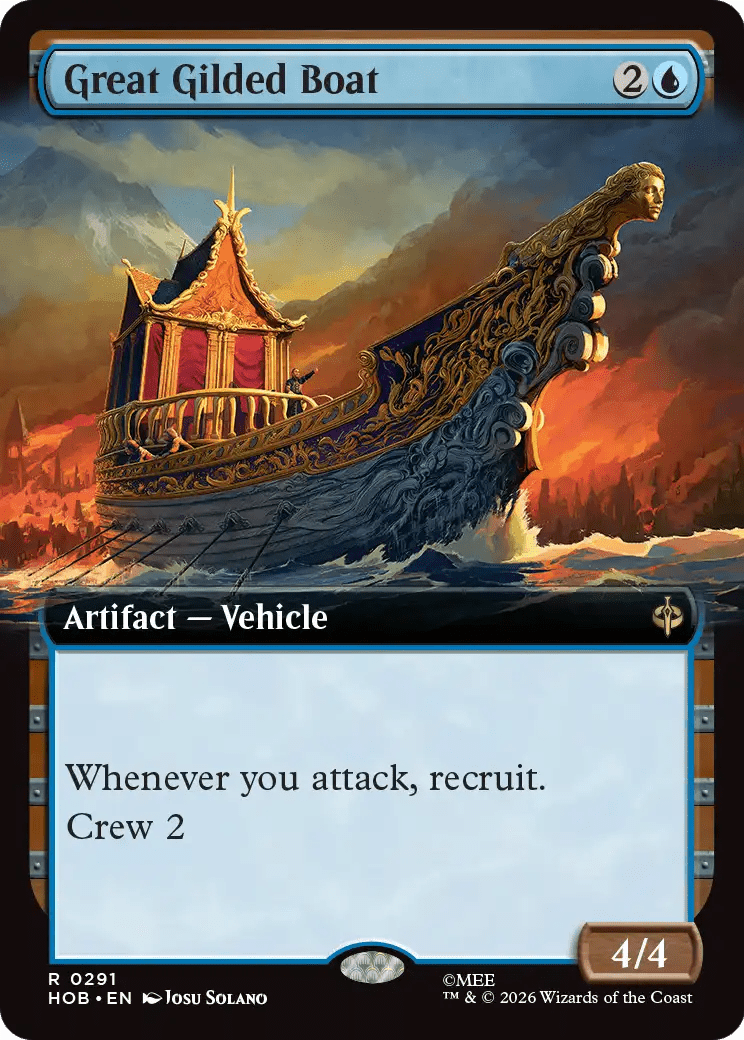 Great Gilded Boat (Extended Art) [The Hobbit] MTG Single Magic: The Gathering  | Multizone: Comics And Games