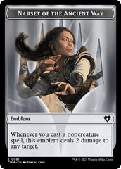 Narset of the Ancient Way Emblem // Wizard Double-Sided Token [Commander Masters Tokens] MTG Single Magic: The Gathering  | Multizone: Comics And Games