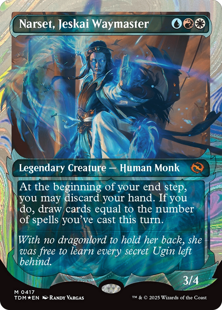 Narset, Jeskai Waymaster (Showcase) (Halo Foil) [Tarkir: Dragonstorm] MTG Single Magic: The Gathering  | Multizone: Comics And Games