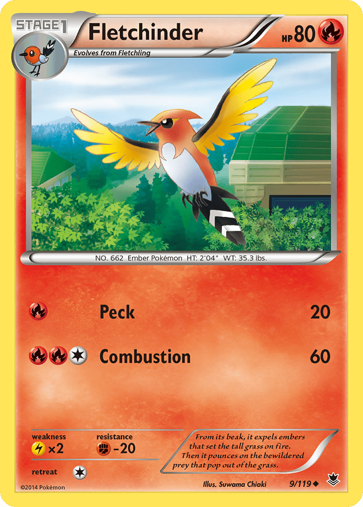 Fletchinder (9/119) [XY: Phantom Forces] Pokemon Single Pokémon  | Multizone: Comics And Games