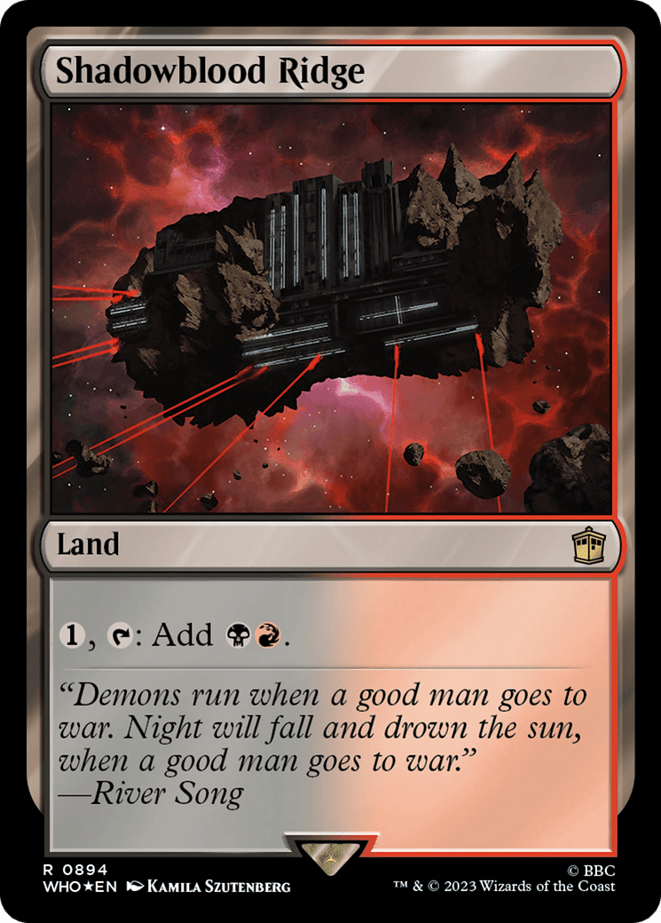 Shadowblood Ridge (Surge Foil) [Doctor Who] MTG Single Magic: The Gathering  | Multizone: Comics And Games