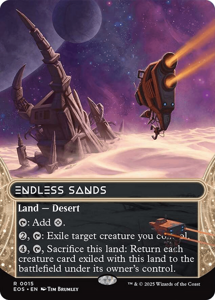 Endless Sands (0015) (Borderless) [Edge of Eternities: Stellar Sights] MTG Single Magic: The Gathering  | Multizone: Comics And Games