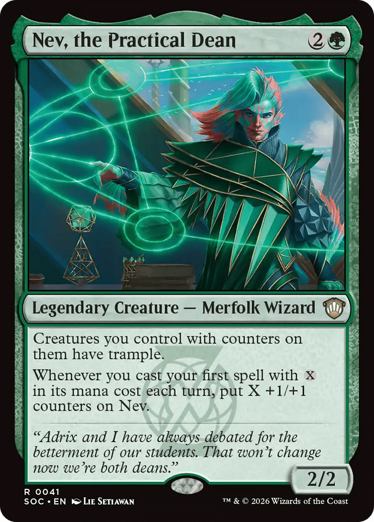 Nev, the Practical Dean [Secrets of Strixhaven Commander] MTG Single Magic: The Gathering  | Multizone: Comics And Games