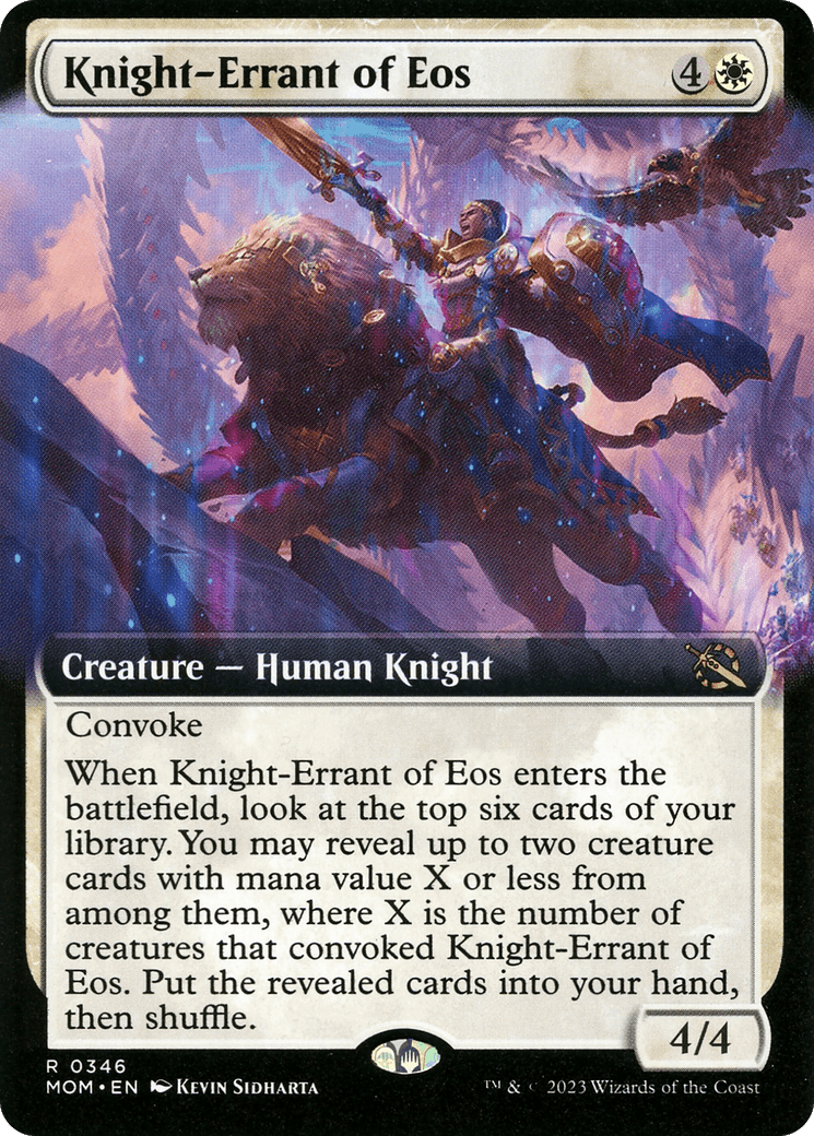 Knight-Errant of Eos (Extended Art) [March of the Machine] MTG Single Magic: The Gathering  | Multizone: Comics And Games