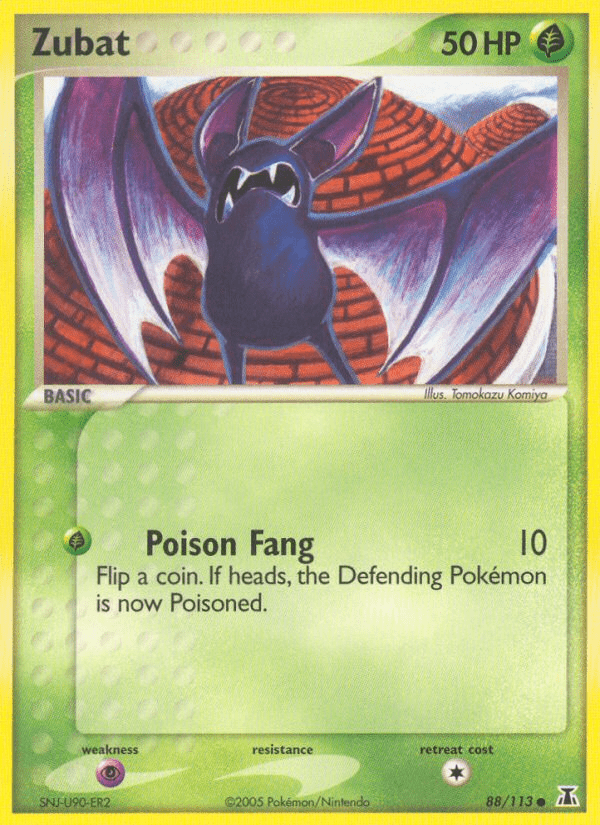 Zubat (88/113) [EX: Delta Species] Pokemon Single Pokémon  | Multizone: Comics And Games