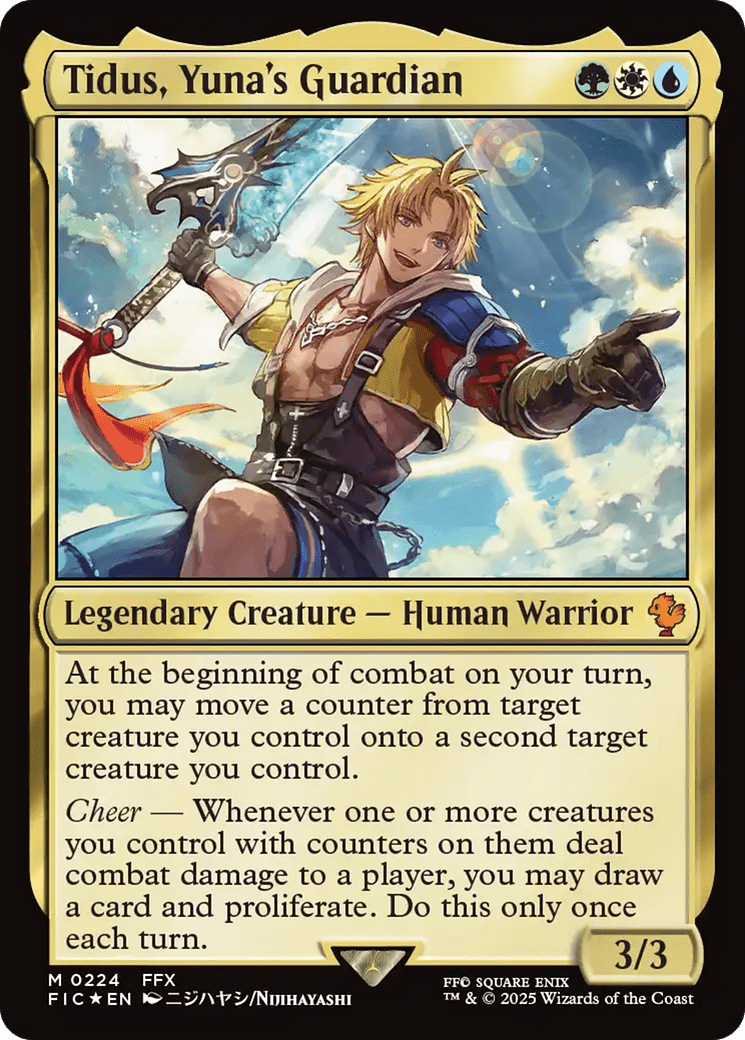 Tidus, Yuna's Guardian (Surge Foil) [FINAL FANTASY Commander] MTG Single Magic: The Gathering  | Multizone: Comics And Games