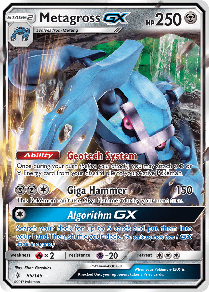 Metagross GX (85/145) [Sun & Moon: Guardians Rising] Pokemon Single Pokémon  | Multizone: Comics And Games