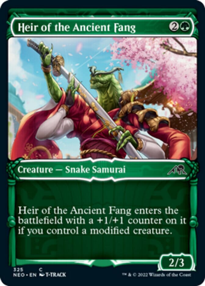 Heir of the Ancient Fang (Showcase Samurai) [Kamigawa: Neon Dynasty] MTG Single Magic: The Gathering  | Multizone: Comics And Games