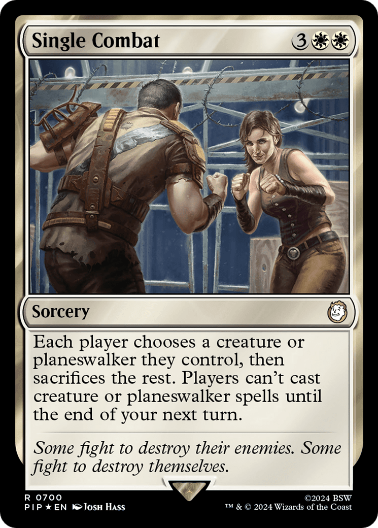 Single Combat (Surge Foil) [Fallout] MTG Single Magic: The Gathering  | Multizone: Comics And Games