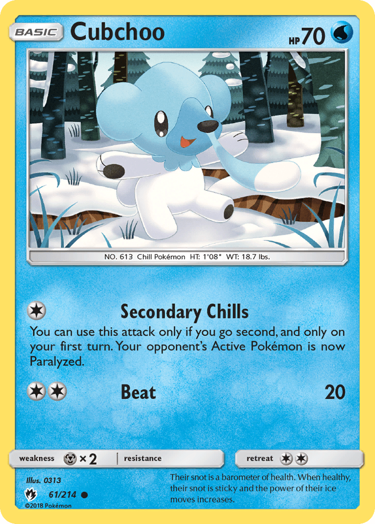 Cubchoo (61/214) [Sun & Moon: Lost Thunder] Pokemon Single Pokémon  | Multizone: Comics And Games