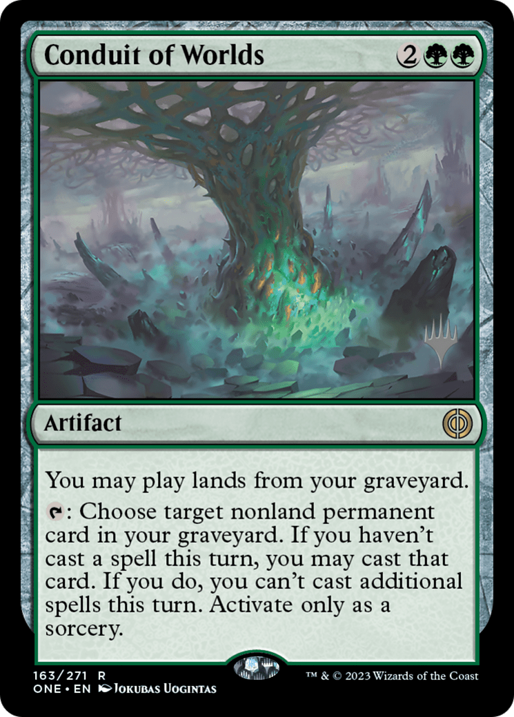 Conduit of Worlds (Promo Pack) [Phyrexia: All Will Be One Promos] MTG Single Magic: The Gathering  | Multizone: Comics And Games