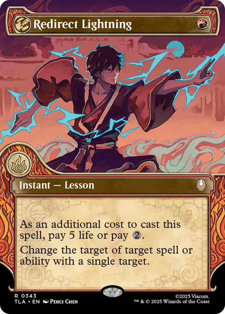 Redirect Lightning (Showcase) [Avatar: The Last Airbender] MTG Single Magic: The Gathering  | Multizone: Comics And Games