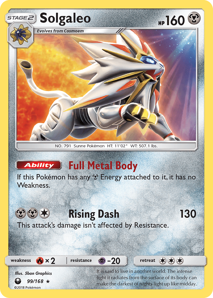 Solgaleo (99/168) [Sun & Moon: Celestial Storm] Pokemon Single Pokémon  | Multizone: Comics And Games