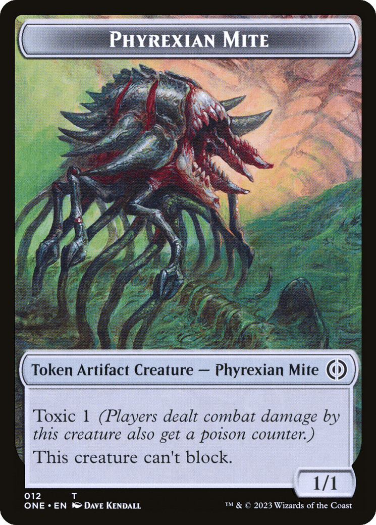 Poison Counter // Phyrexian Mite Double-Sided Token [Phyrexia: All Will Be One Tokens] | Multizone: Comics And Games