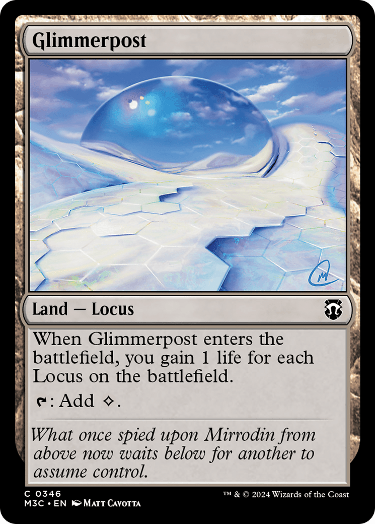 Glimmerpost (Ripple Foil) [Modern Horizons 3 Commander] MTG Single Magic: The Gathering  | Multizone: Comics And Games