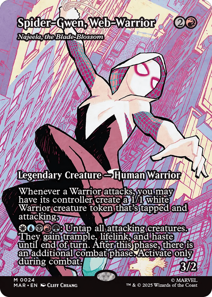 Spider-Gwen, Web-Warrior - Najeela, the Blade-Blossom [Marvel Universe: Eternal-Legal] MTG Single Magic: The Gathering  | Multizone: Comics And Games